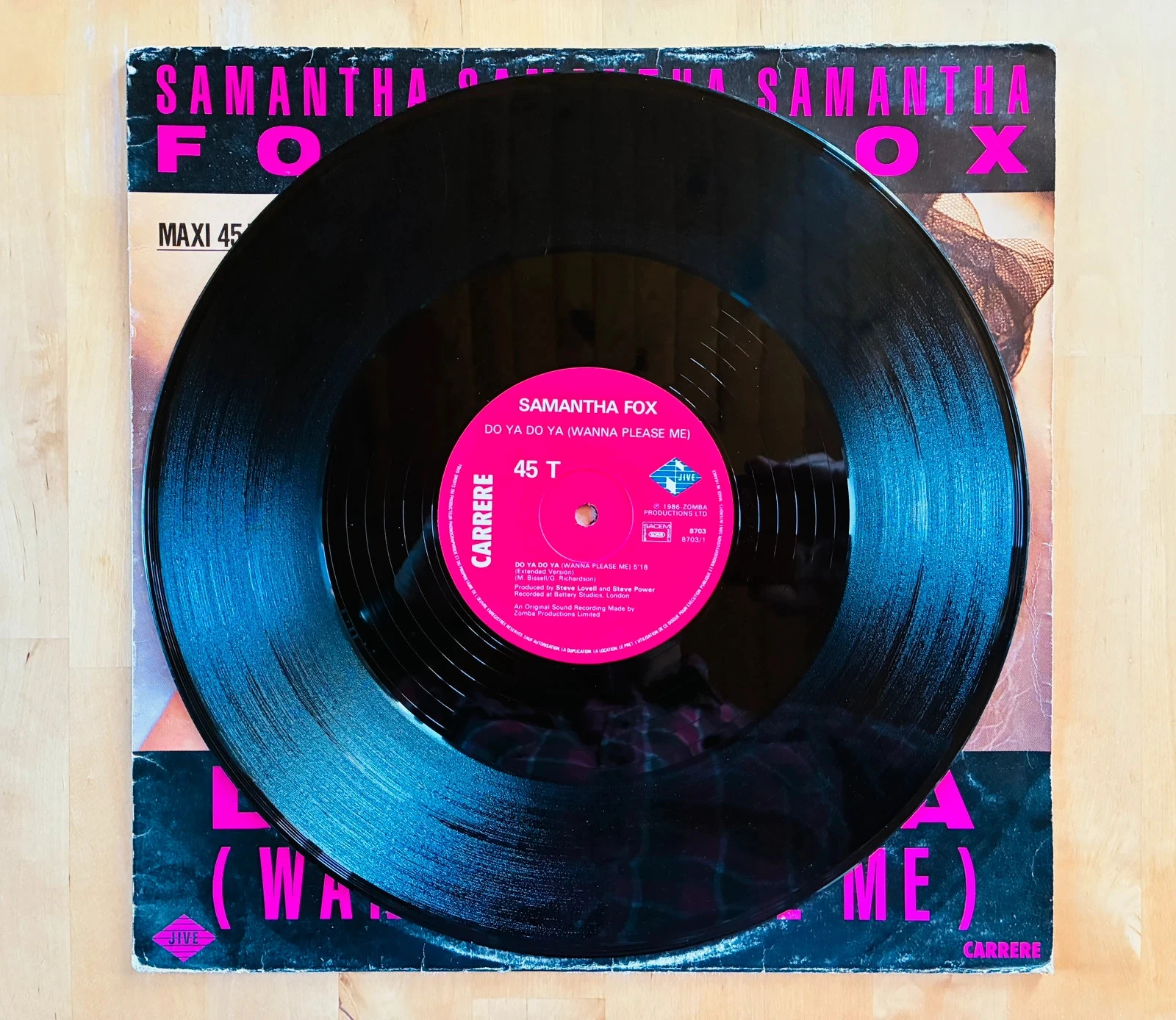 Maxi 45T vinyl schijf Samantha Fox Do ya do ya (please me). – photo 3